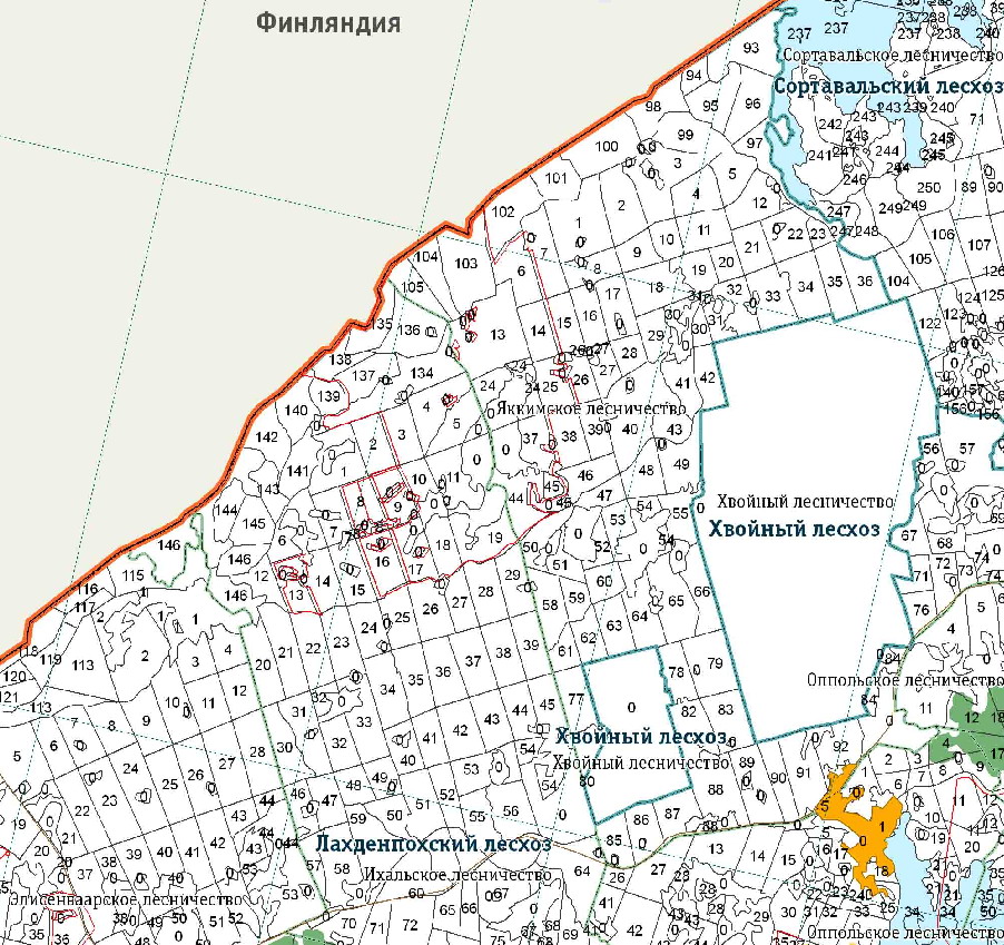 Карта лесничества ленинградской области